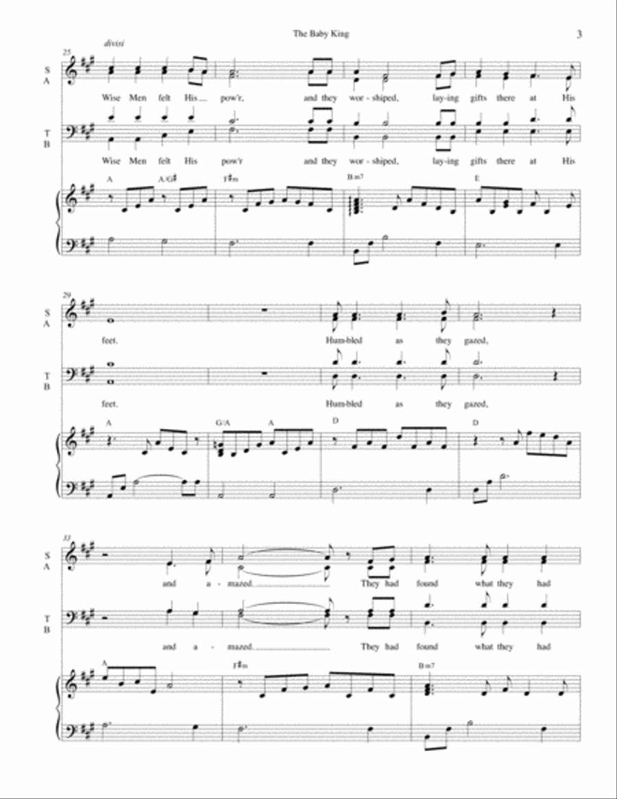 The Baby King - SATB - Christmas 4-Part scores gallery preview page 4