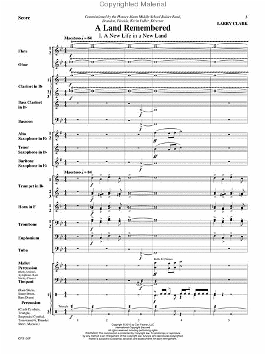 A Land Remembered Concert Band scores gallery preview page 2