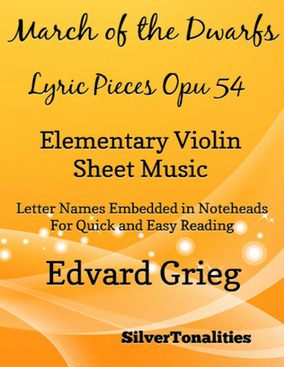 Book cover for March of the Dwarfs Lyric Pieces Opus 54 Elementary Violin