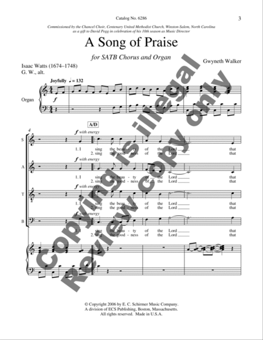 A Song of Praise 4-Part scores gallery preview page 8