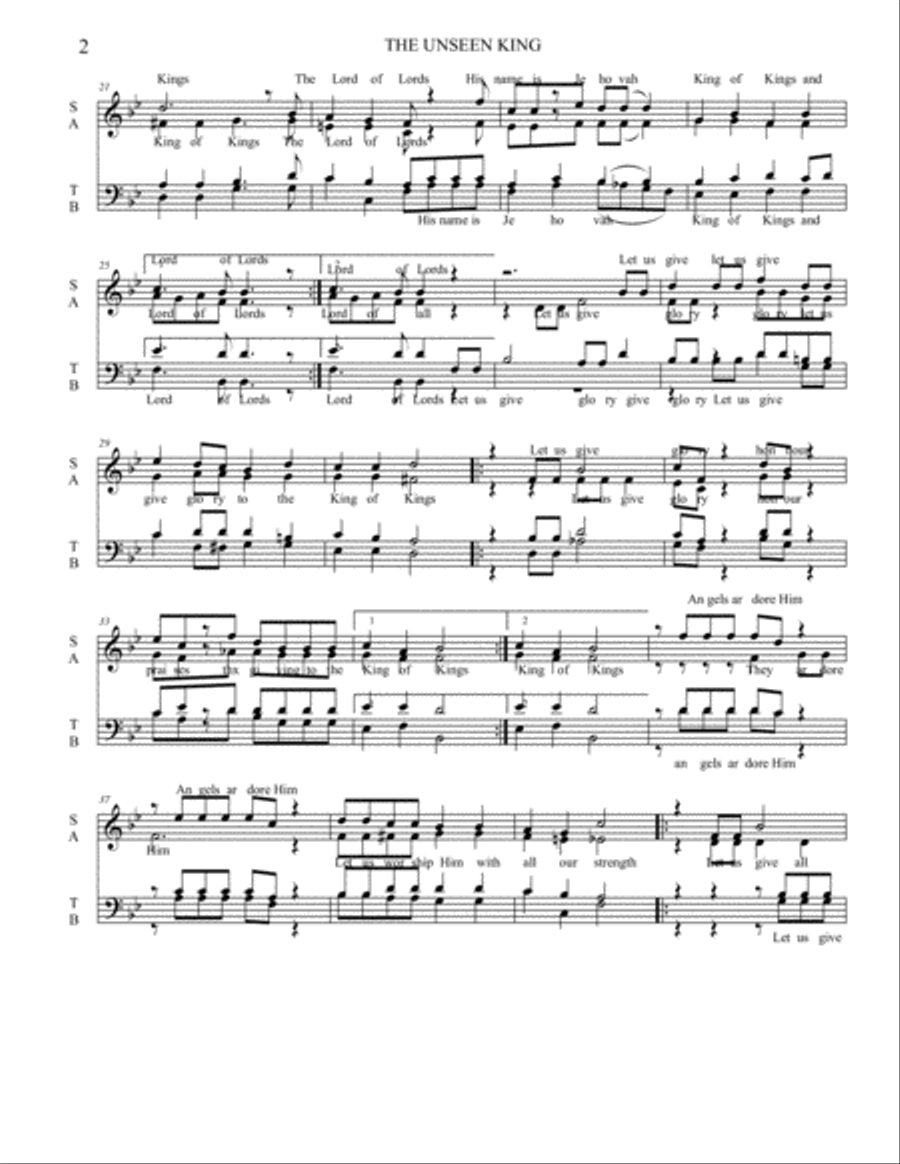 THE UNSEEN KING Small Ensemble scores gallery preview page 2