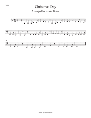 Christmas Day (Easy key of C) Tuba