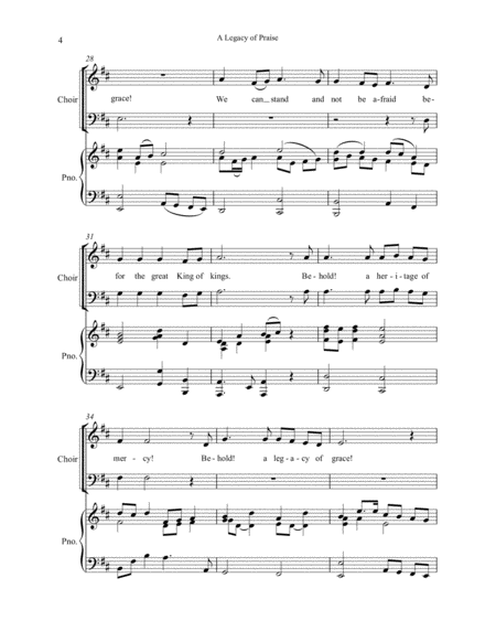Choral - "A Legacy of Praise" SATB