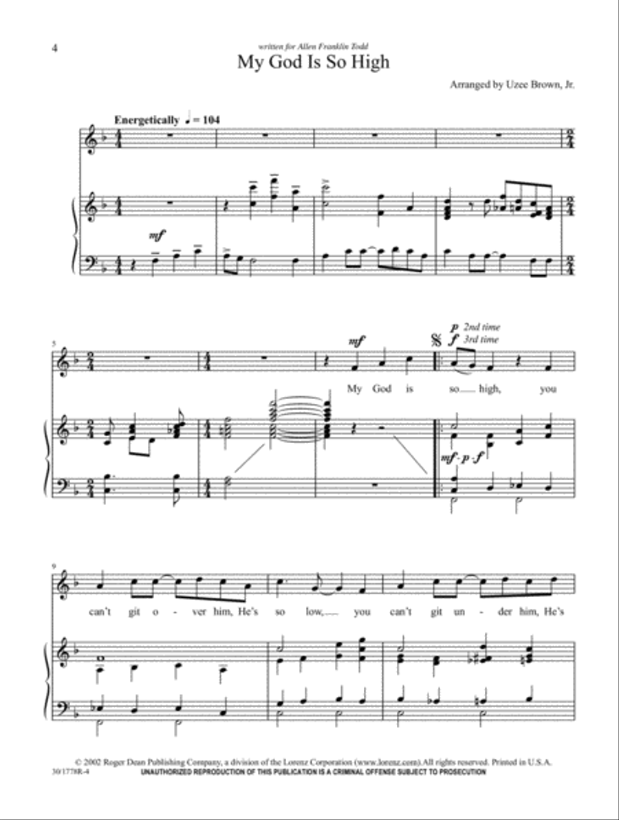 Tryin' to Make Heaven My Home Medium Voice scores gallery preview page 6