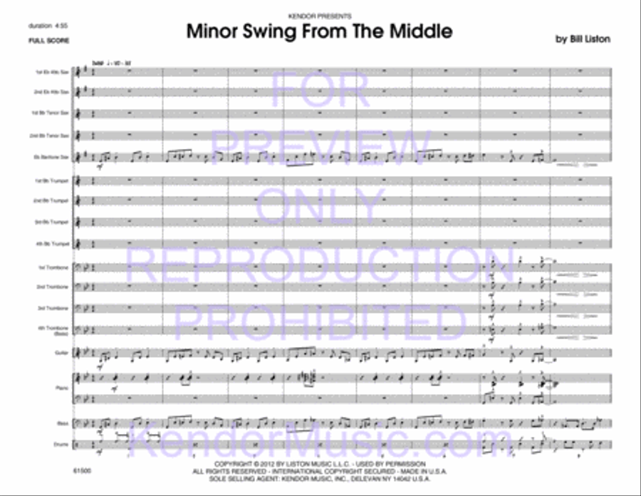 Minor Swing From The Middle Jazz Ensemble scores gallery preview page 2