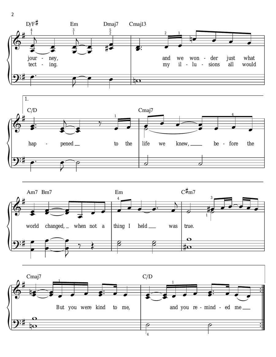 My Funny Friend And Me (from The Emperor's New Groove) Easy Piano scores gallery preview page 2