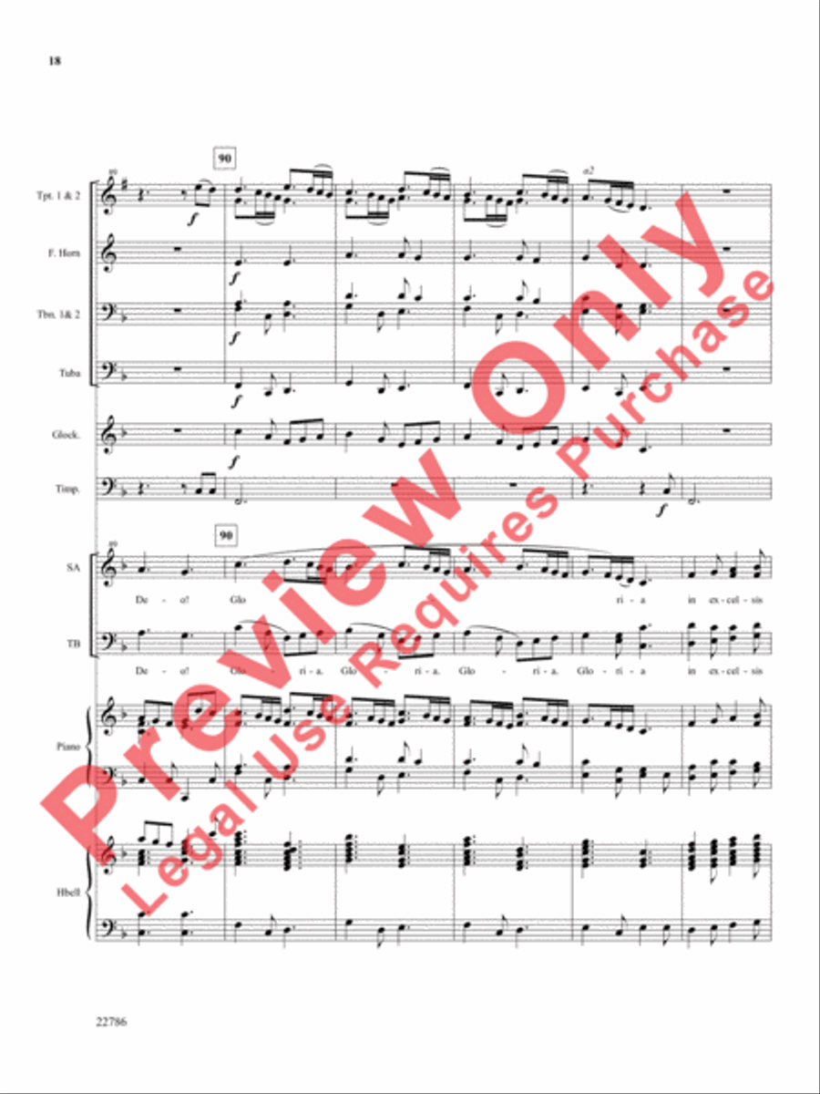 Gloria for Christmas Choir scores gallery preview page 19