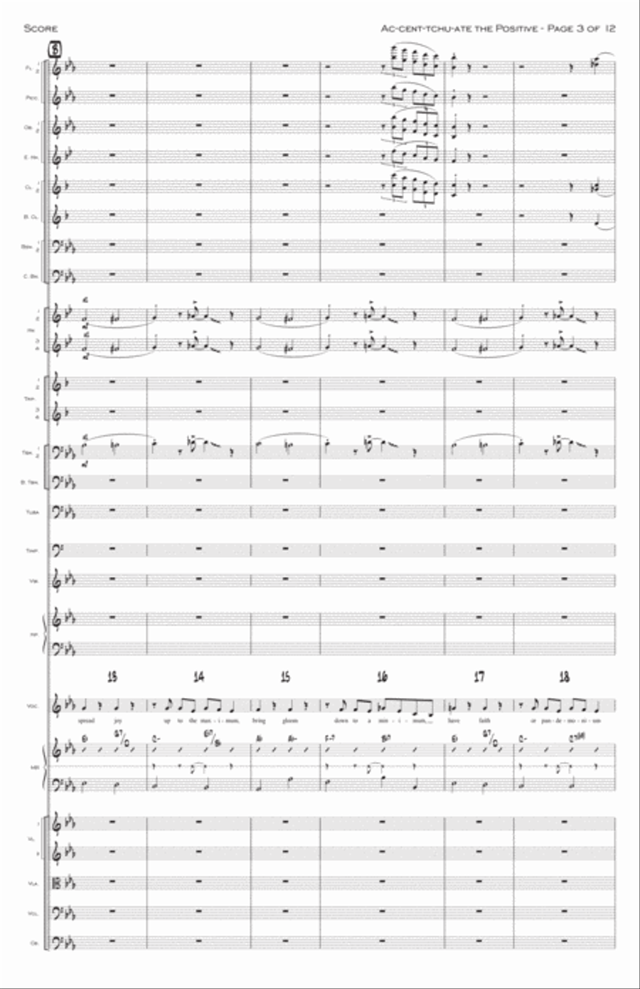 Ac-cent-tchu-ate The Positive Full Orchestra scores gallery preview page 3