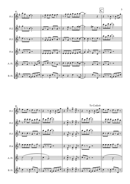 "Calypso" For Flute Choir (with hand claps) image number null