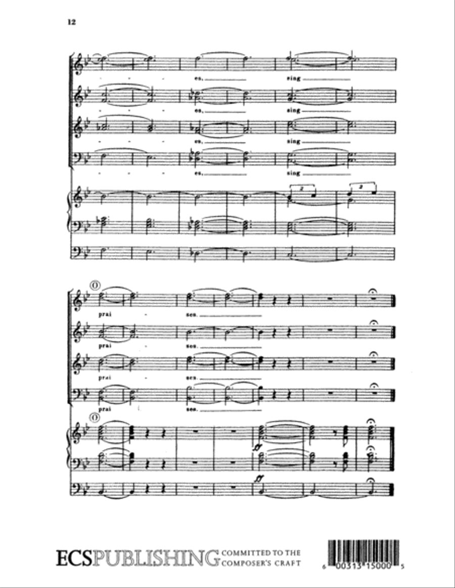 O Clap Your Hands (Choral Score) 4-Part scores gallery preview page 12