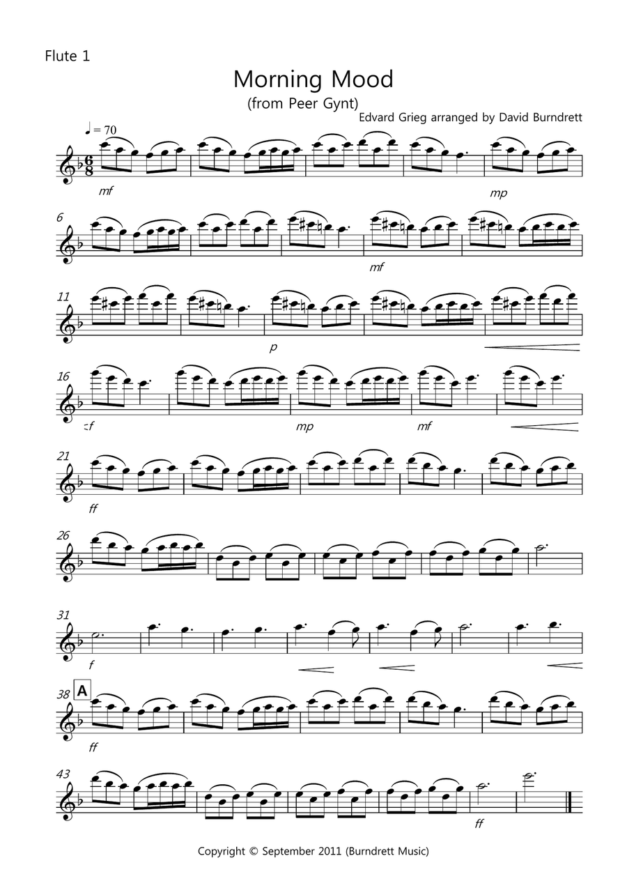 Grieg morning shop mood flute