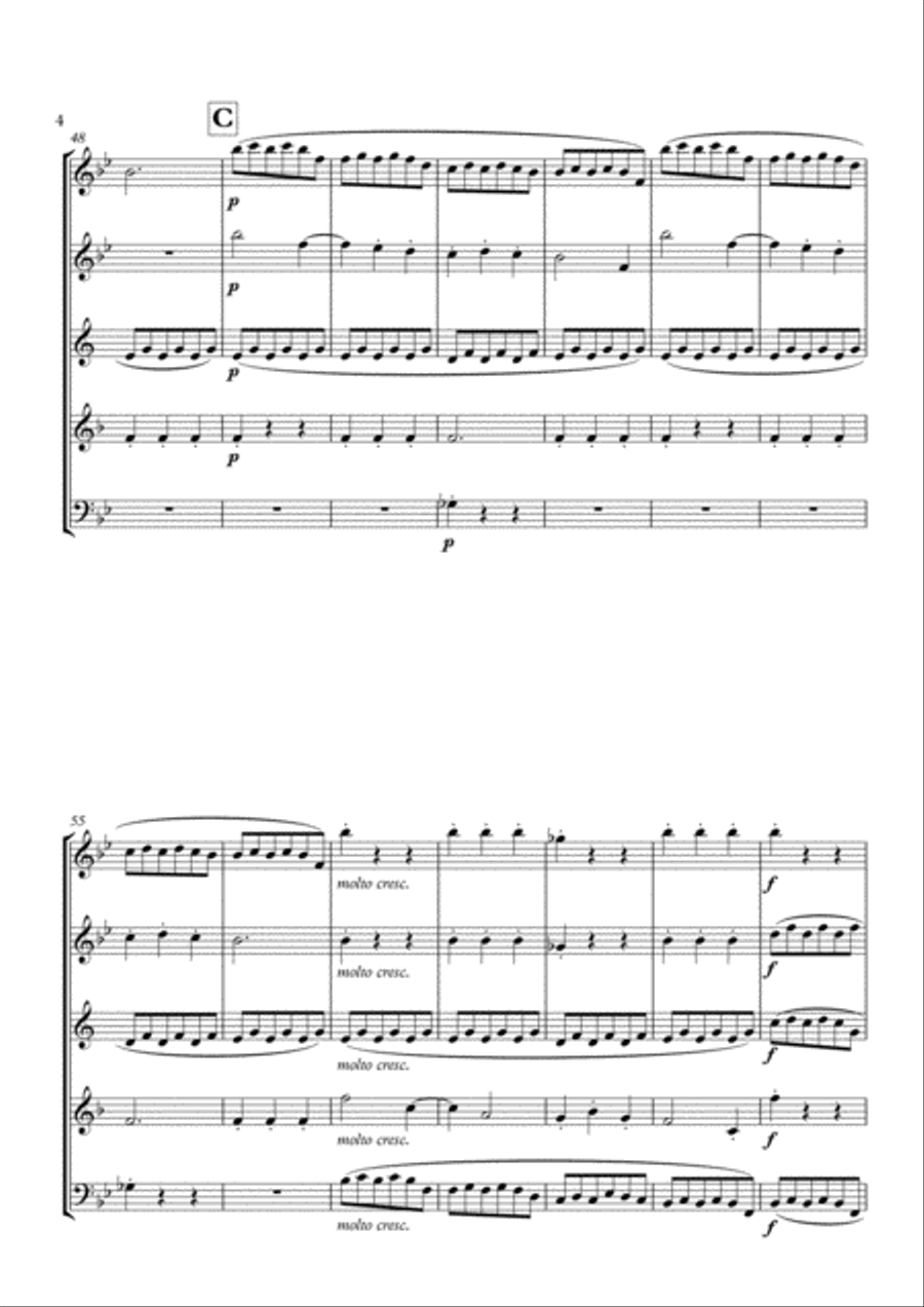 Slavonic Dance No. 8, Op. 46 arranged for Woodwind Quintet Woodwind Quintet scores gallery preview page 6