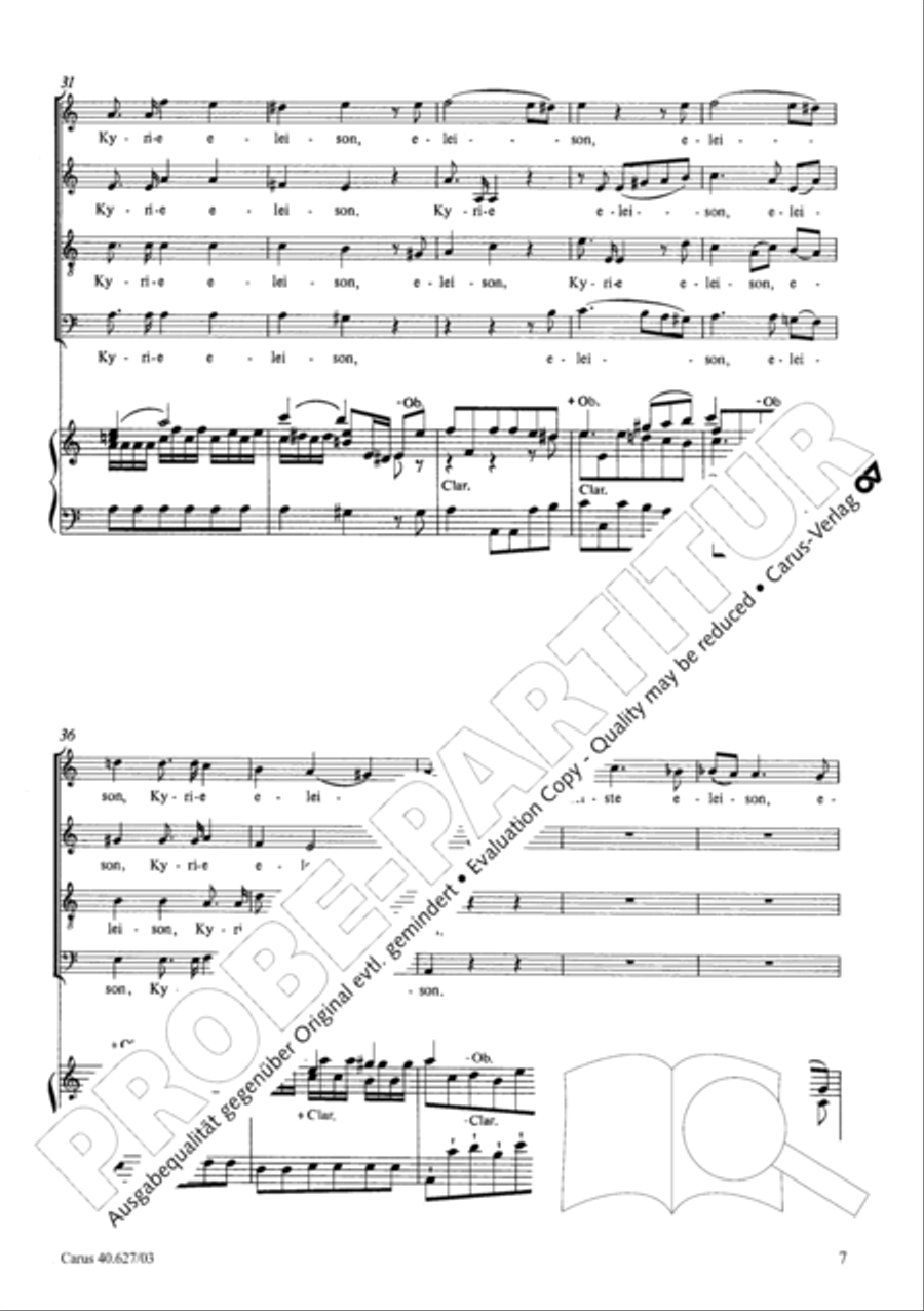 Mass in C Major 4-Part scores gallery preview page 8