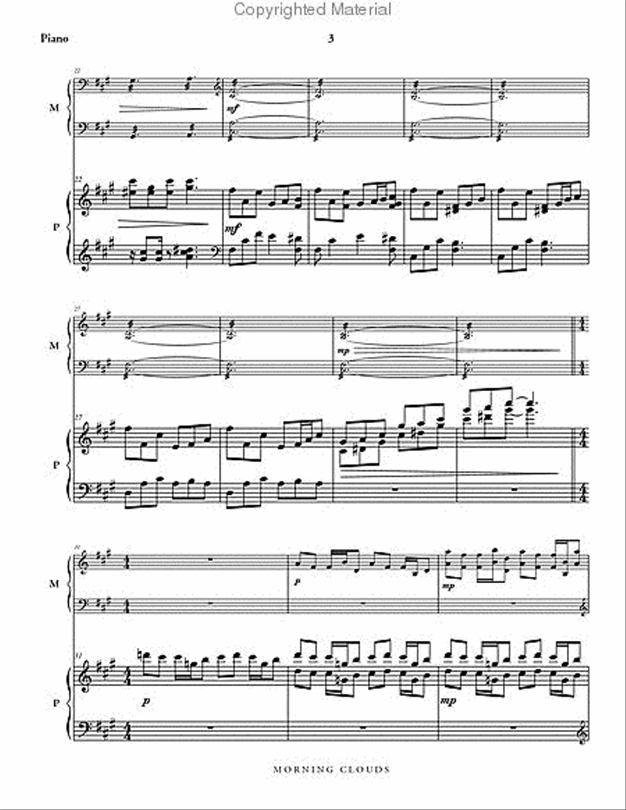 Morning Clouds (score & 1 part) Piano Accompaniment scores gallery preview page 4