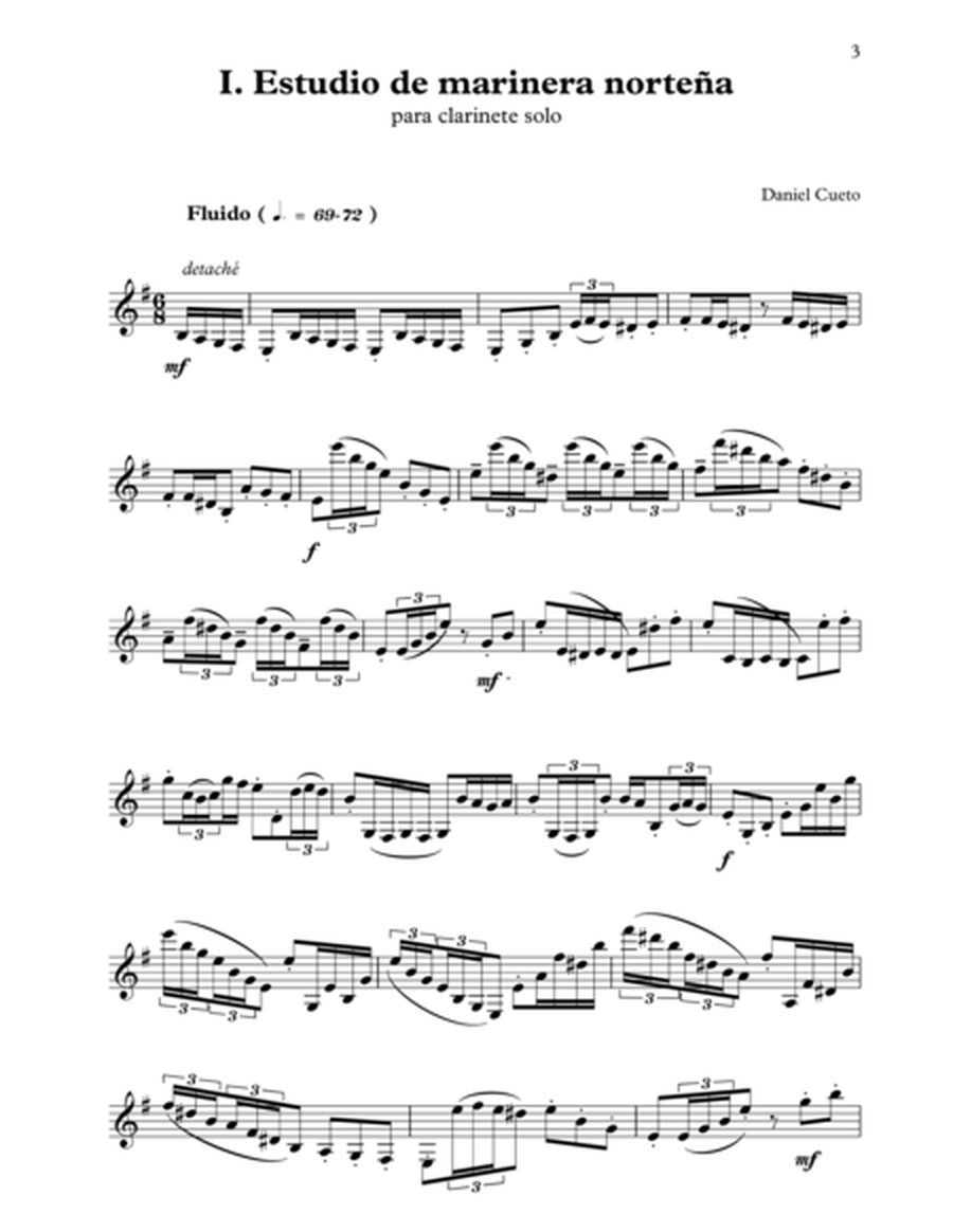 I. 'Estudio de Marinera Nortena', for solo clarinet (from ESTUDIOS CRIOLLOS) image number null