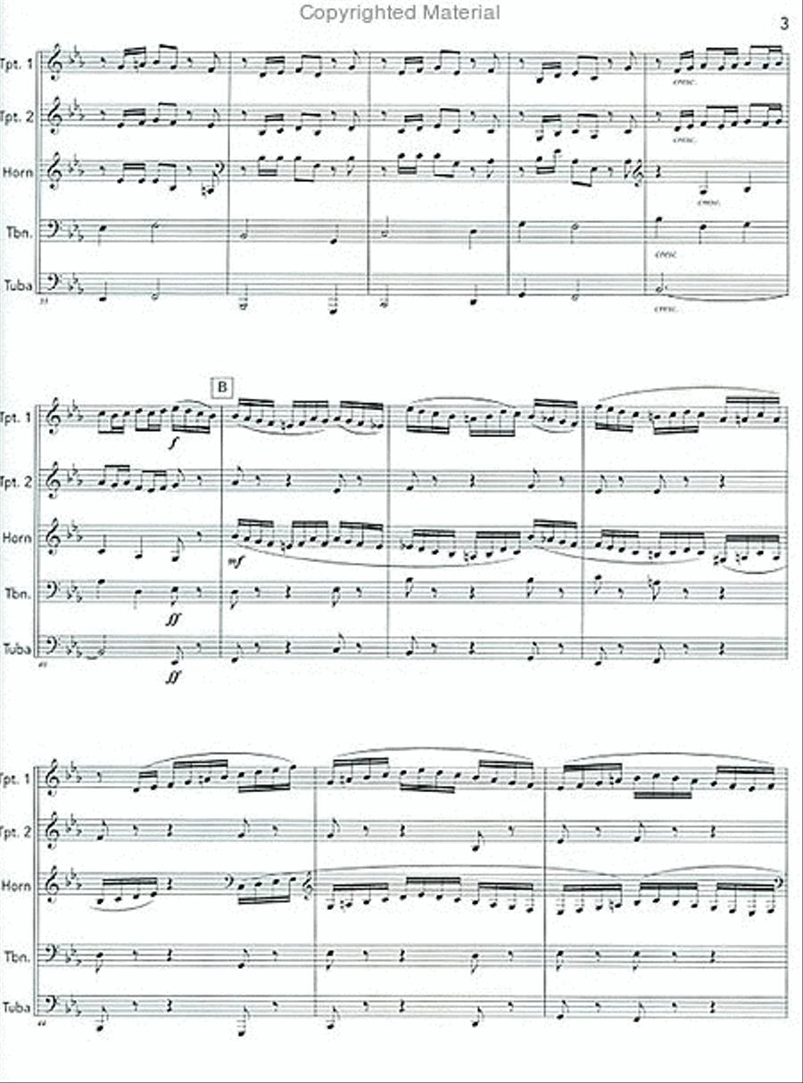 First Suite in Eb Brass Quintet scores gallery preview page 4