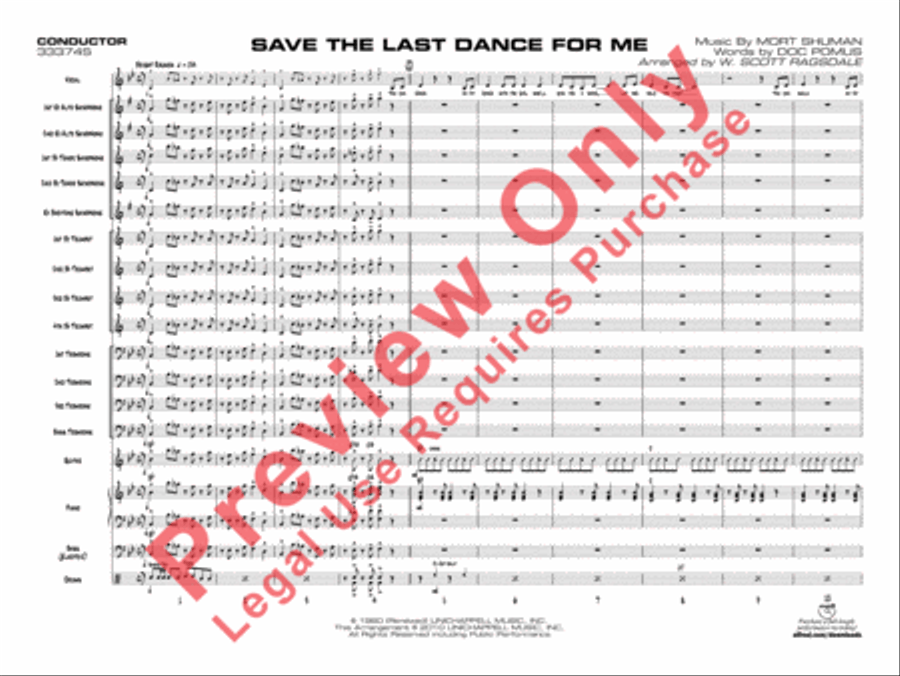 Save the Last Dance for Me Jazz Ensemble scores gallery preview page 4