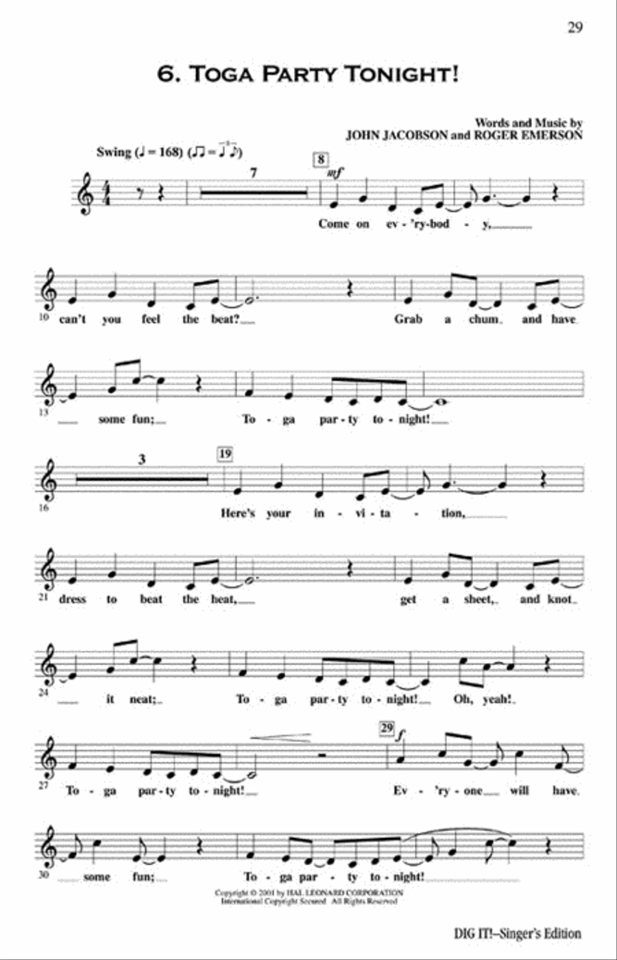 Dig It! - Teacher's Edition Choir scores gallery preview page 6