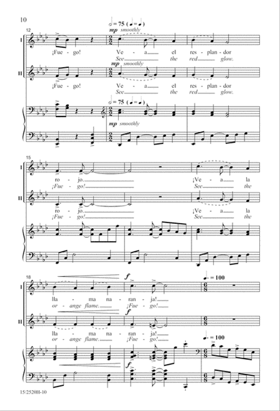 Tres canciones de los elementos 2-Part scores gallery preview page 10
