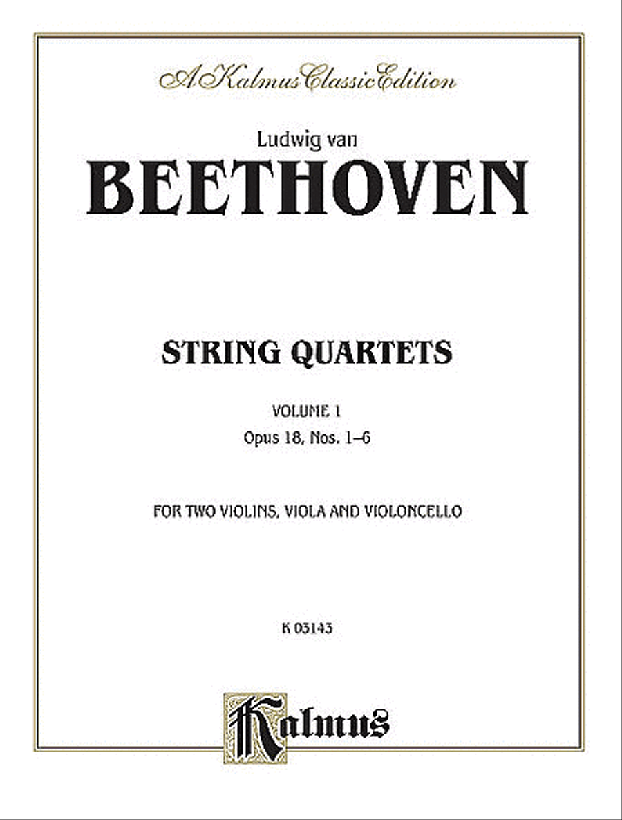 String Quartets, Volume 1 String Quartet scores gallery preview page 1