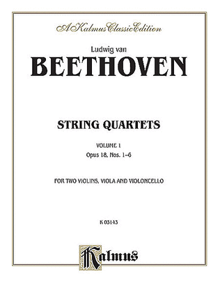 Book cover for String Quartets, Volume 1