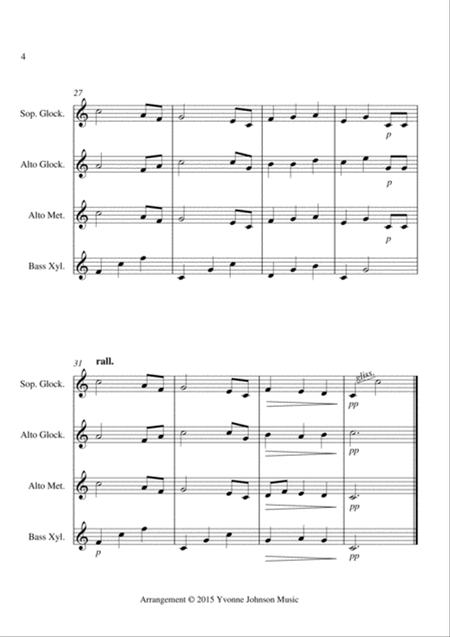 Lullaby - For Orff Ensemble Percussion Ensemble scores gallery preview page 4