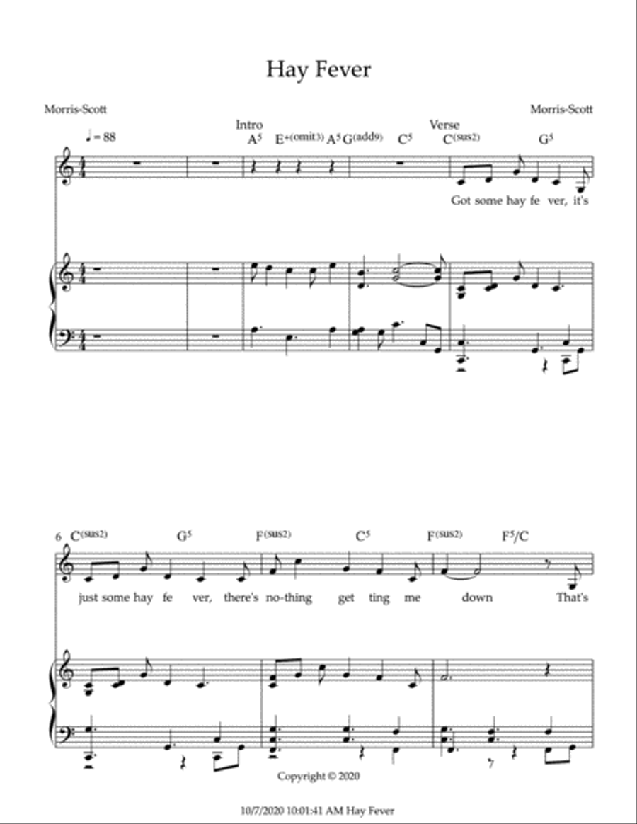 Hay Fever Voice scores gallery preview page 1