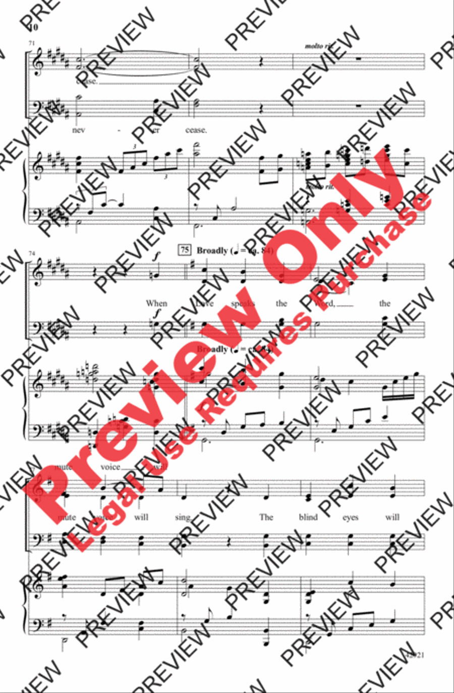 When Love Speaks the Word 4-Part scores gallery preview page 10
