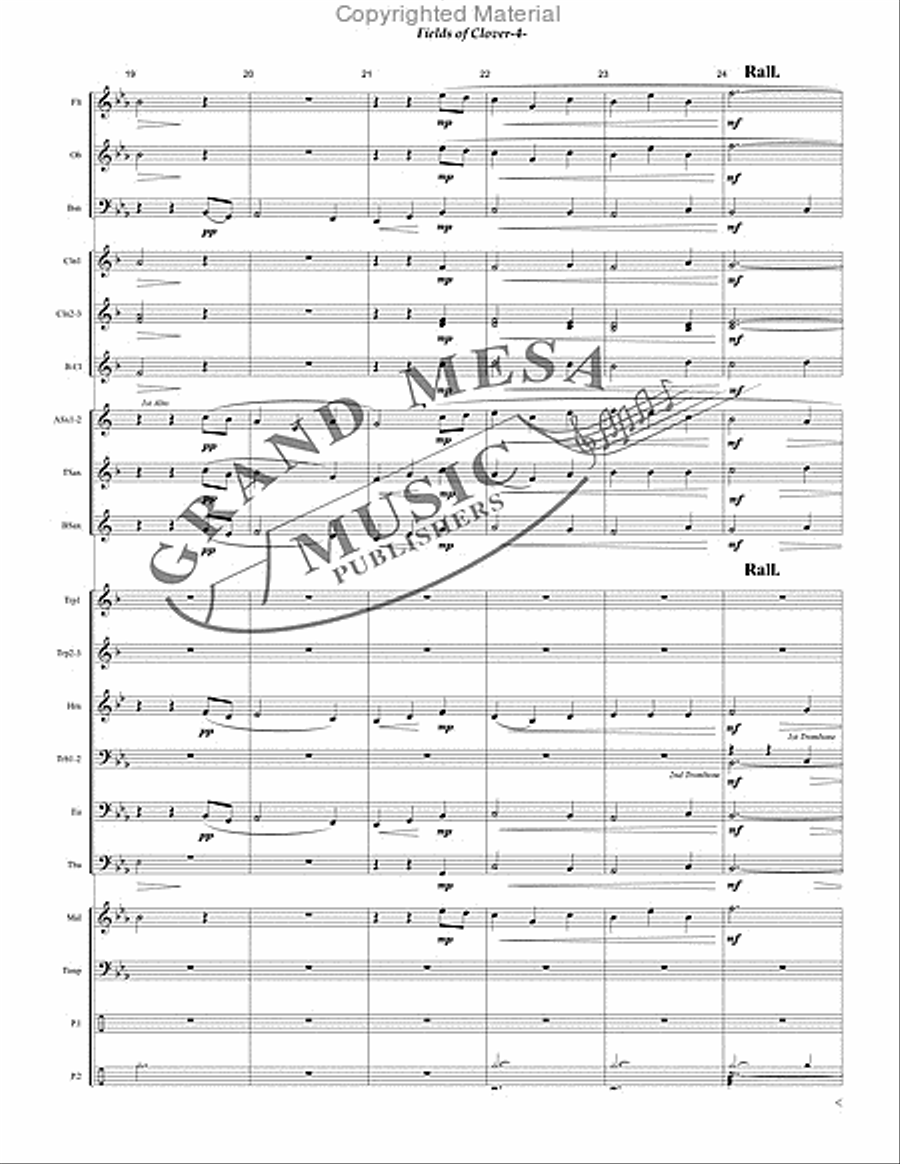 Fields of Clover Concert Band scores gallery preview page 5