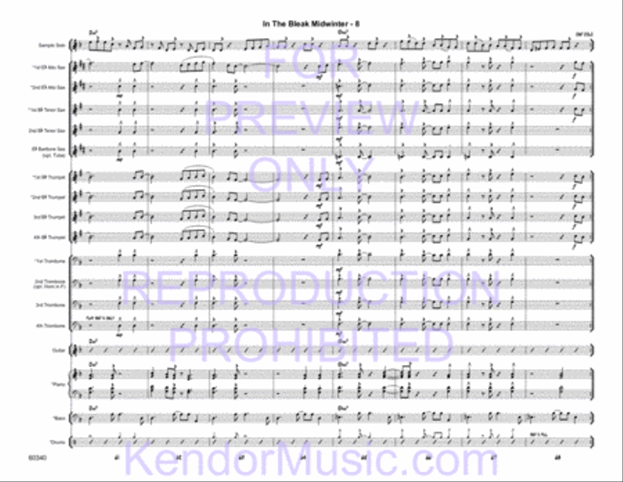 In The Bleak Midwinter Jazz Ensemble scores gallery preview page 9