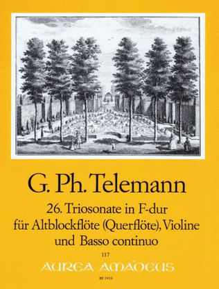 Book cover for 26th Trio sonata F major TWV 42:F6