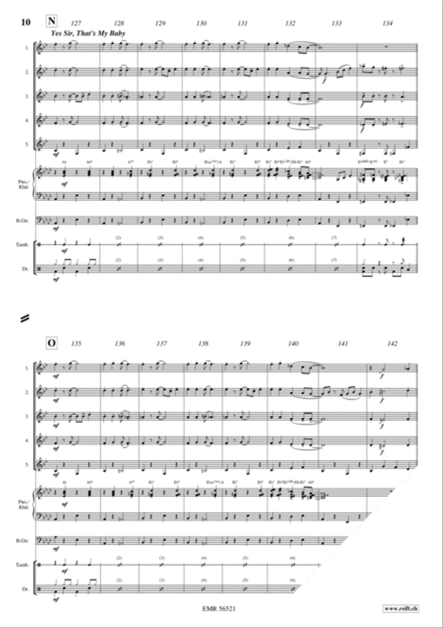 Charleston Medley Clarinet Quintet scores gallery preview page 7