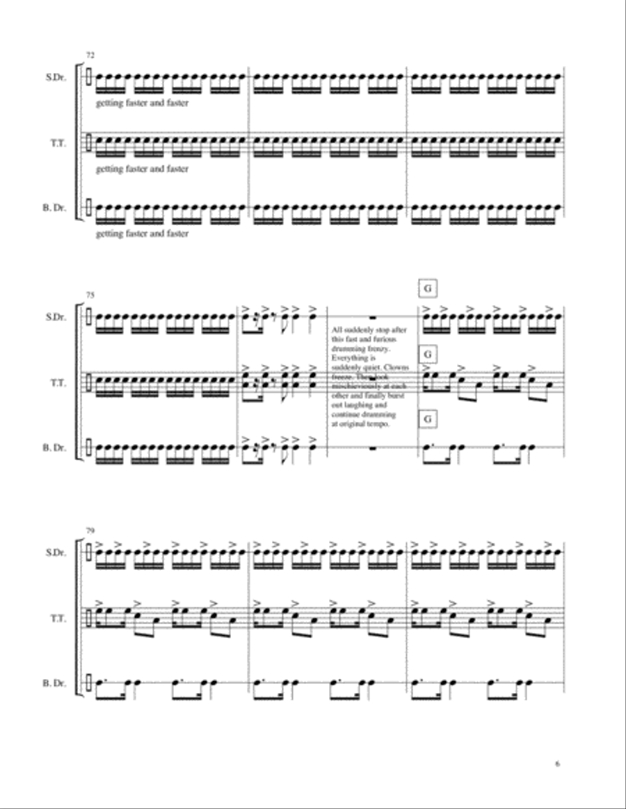 Clowning Suite Percussion Ensemble scores gallery preview page 6
