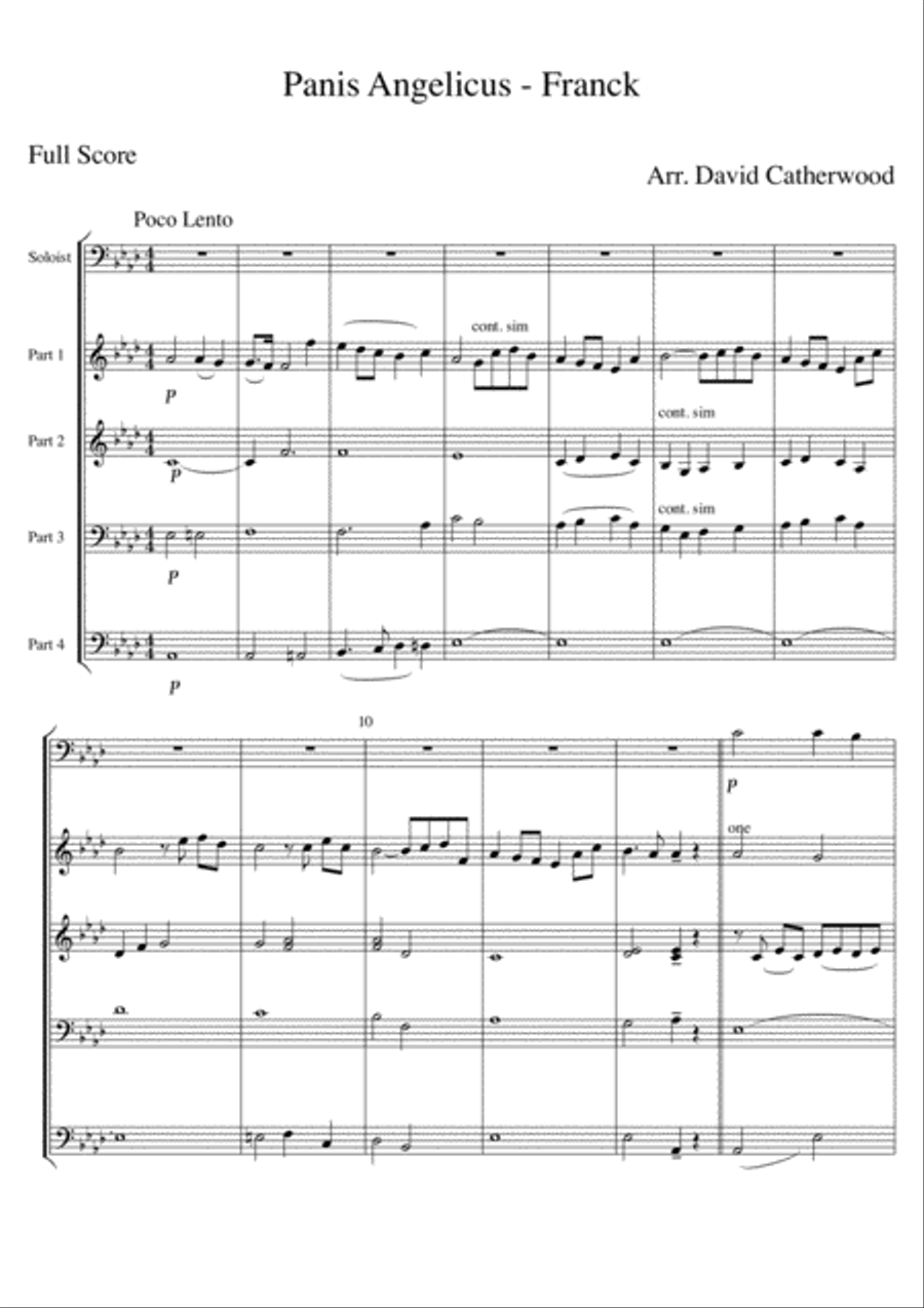 Panis Angelicus - Solo with Flexible 4 part instrumental accompaniment arr. David Catherwood Concert Band scores gallery preview page 2