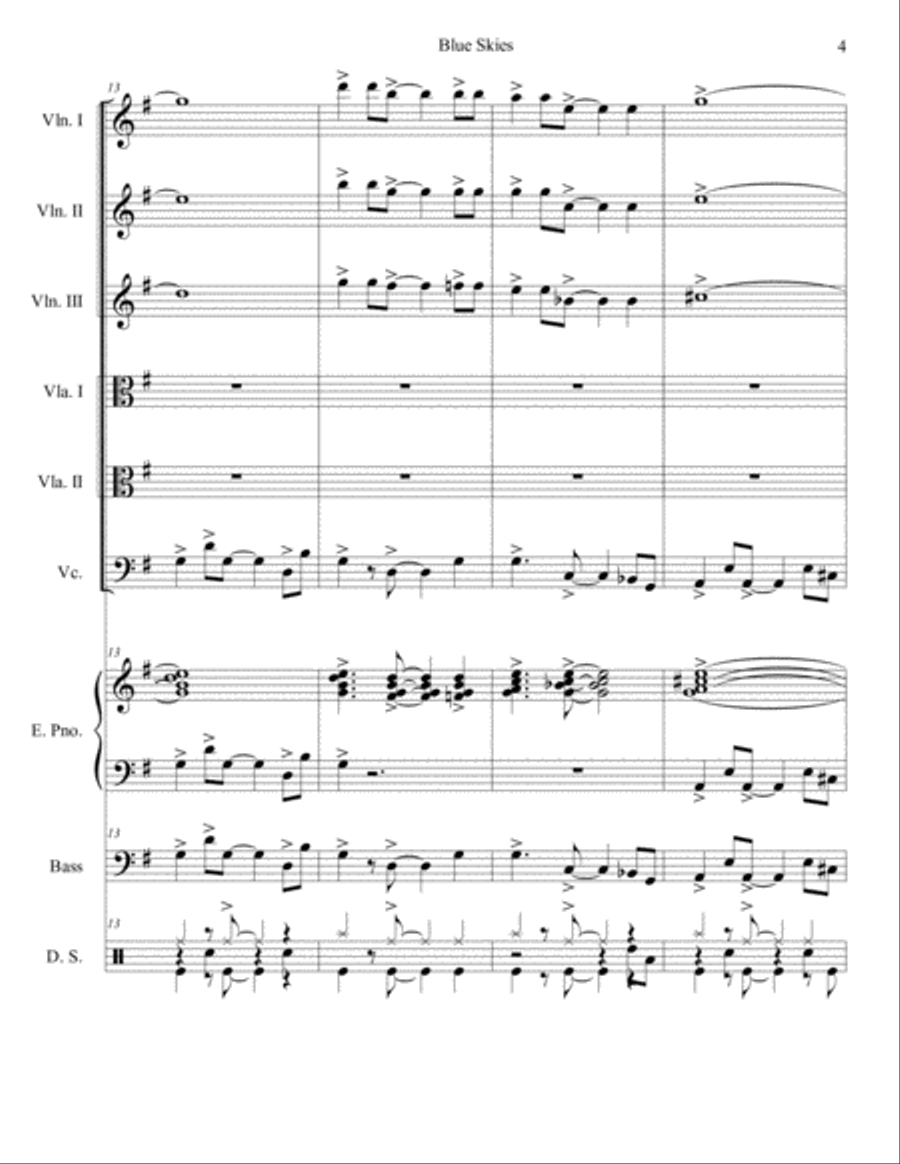 Blue Skies Set of Parts scores gallery preview page 4
