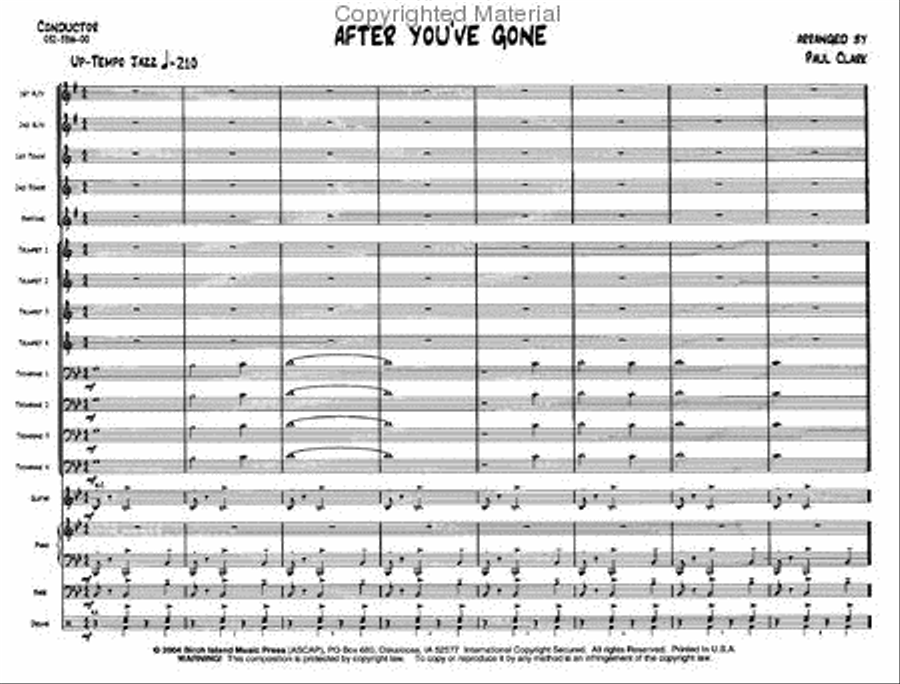 After You've Gone Jazz Ensemble scores gallery preview page 2
