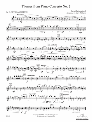 Themes from Piano Concerto No. 2: E-flat Alto Saxophone