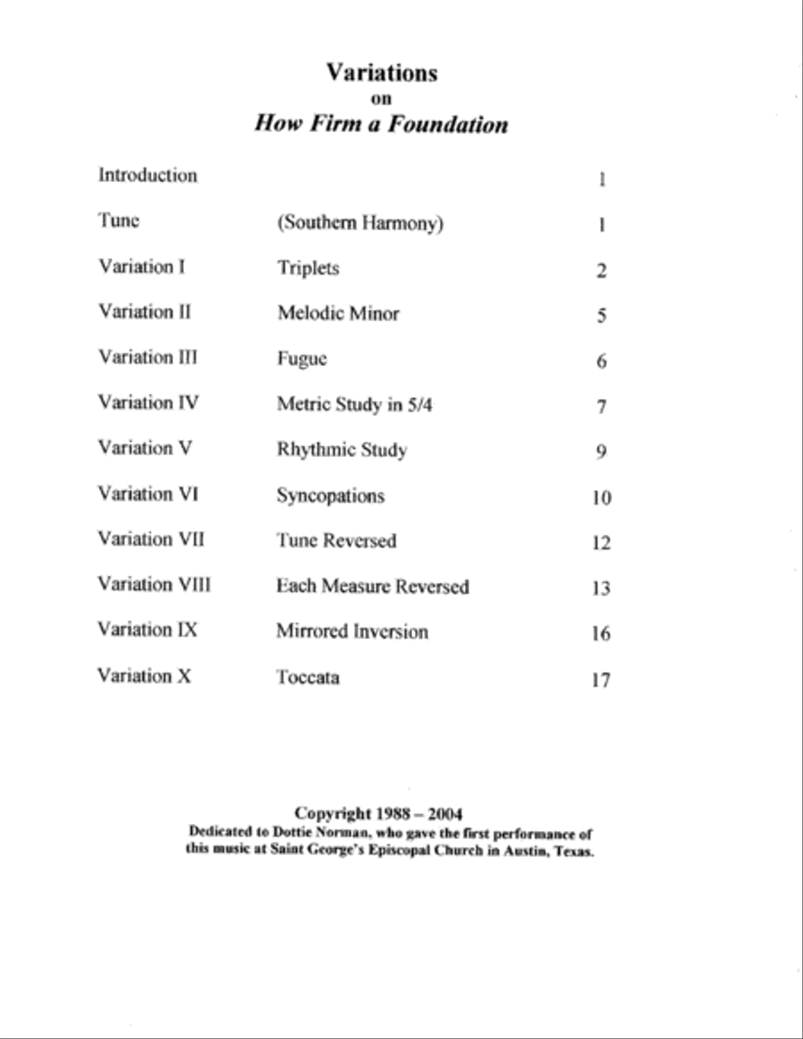 Variations on How Firm a Foundation Piano Solo scores gallery preview page 2