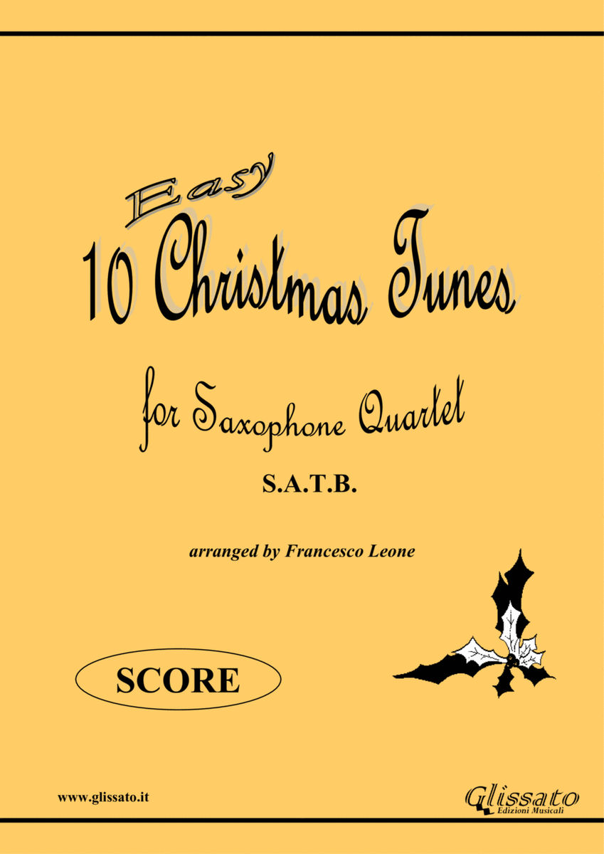 10 Easy Christmas Tunes - Saxophone Quartet satb (score) image number null