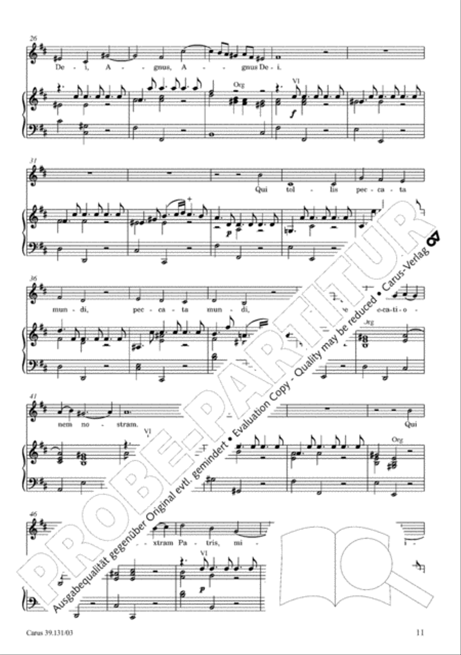 Missa brevis in B minor Alto Voice scores gallery preview page 12