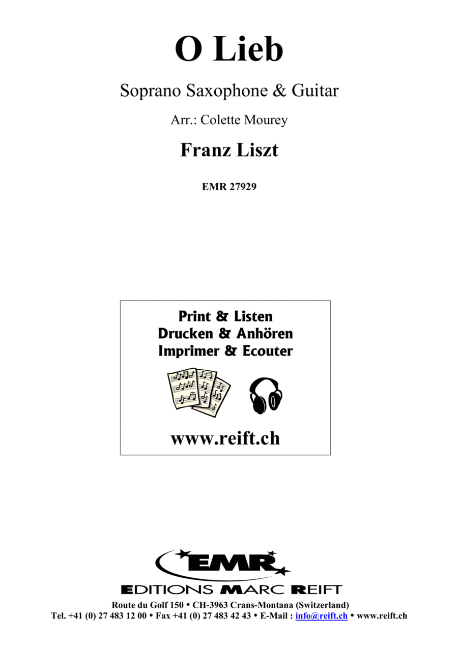 O Lieb O Lieb Soprano Saxophone scores gallery preview page 1