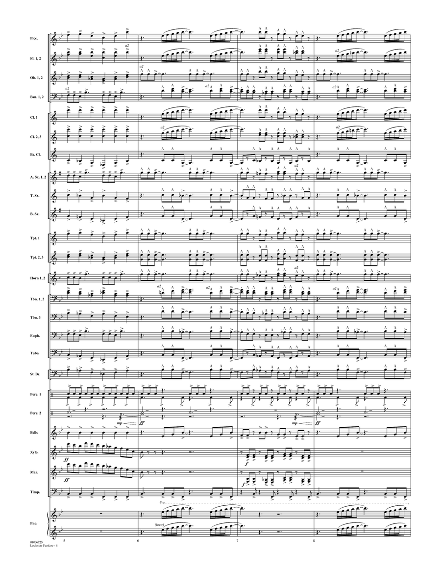 Lodestar Fanfare - Conductor Score (Full Score) Lodestar Fanfare - Conductor Score (Full Score) Concert Band scores gallery preview page 4