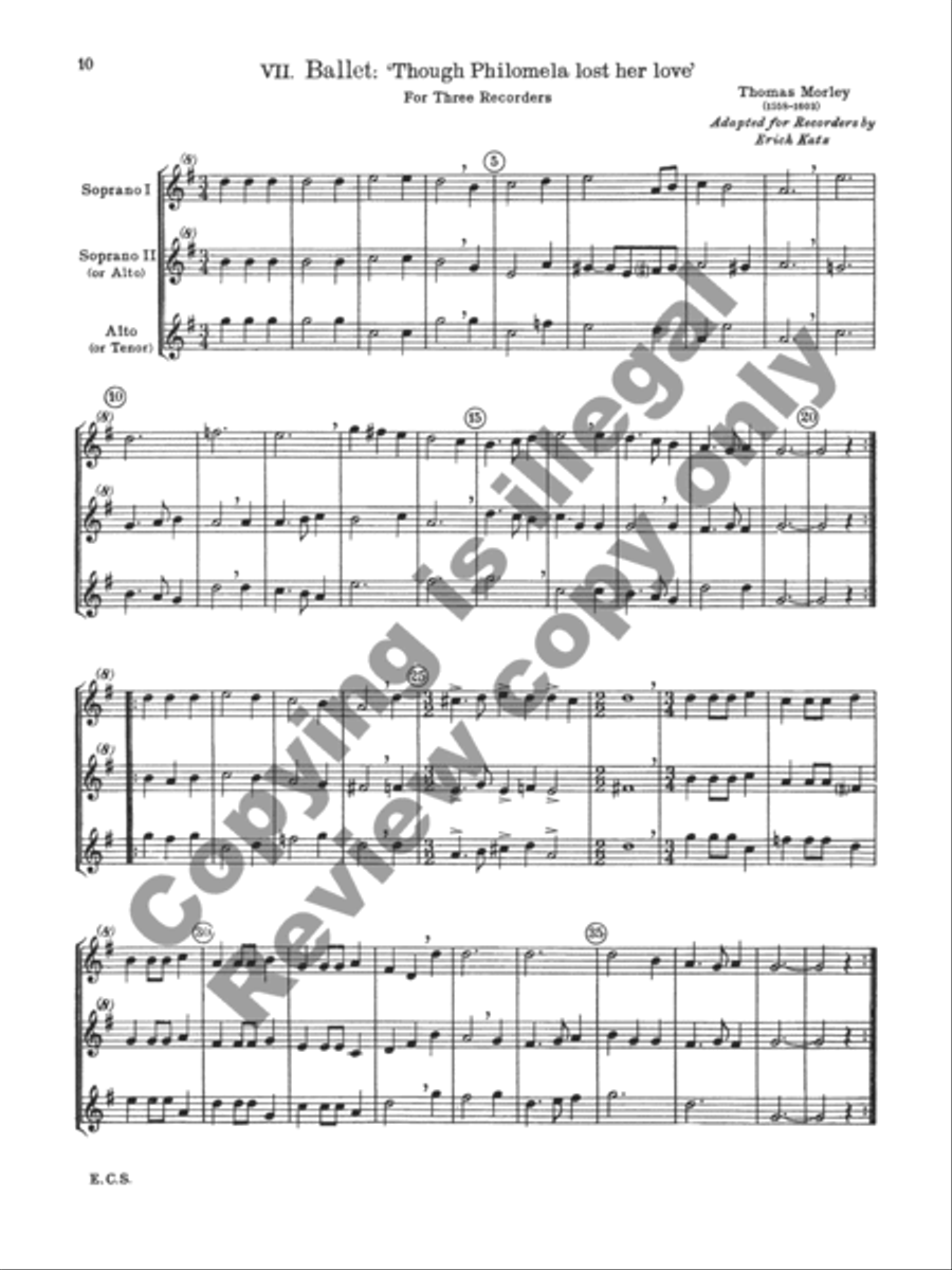 Recorder Consort, Book II Choir scores gallery preview page 5