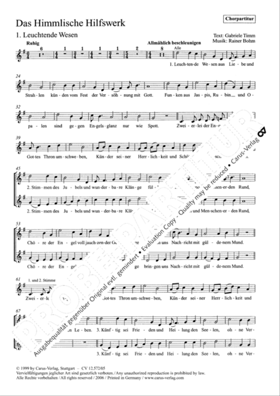 Das Himmliche Hilfswerk 2-Part scores gallery preview page 2