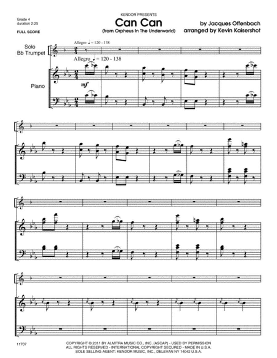 Can Can (from Orpheus In The Underworld) B-Flat Trumpet scores gallery preview page 2