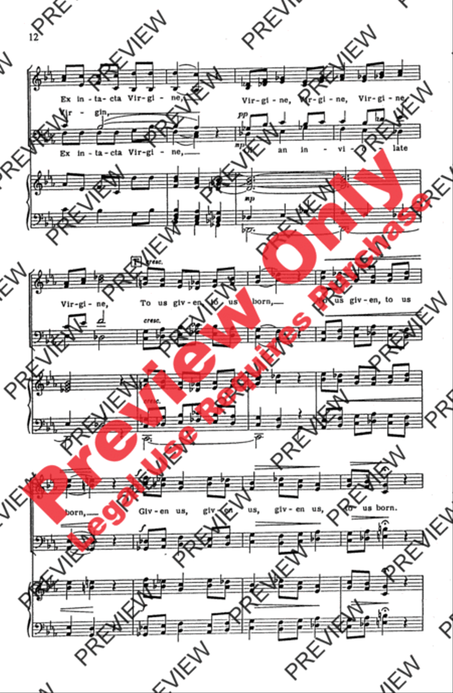 Pange Lingua Variations 4-Part scores gallery preview page 12