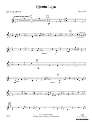 Djembe Laya: 2nd B-flat Clarinet