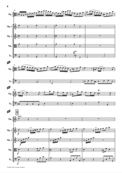 Antonio Vivaldi. Cello Concerto A-Minor (Viola version) P.V.24 - FIII. No.4