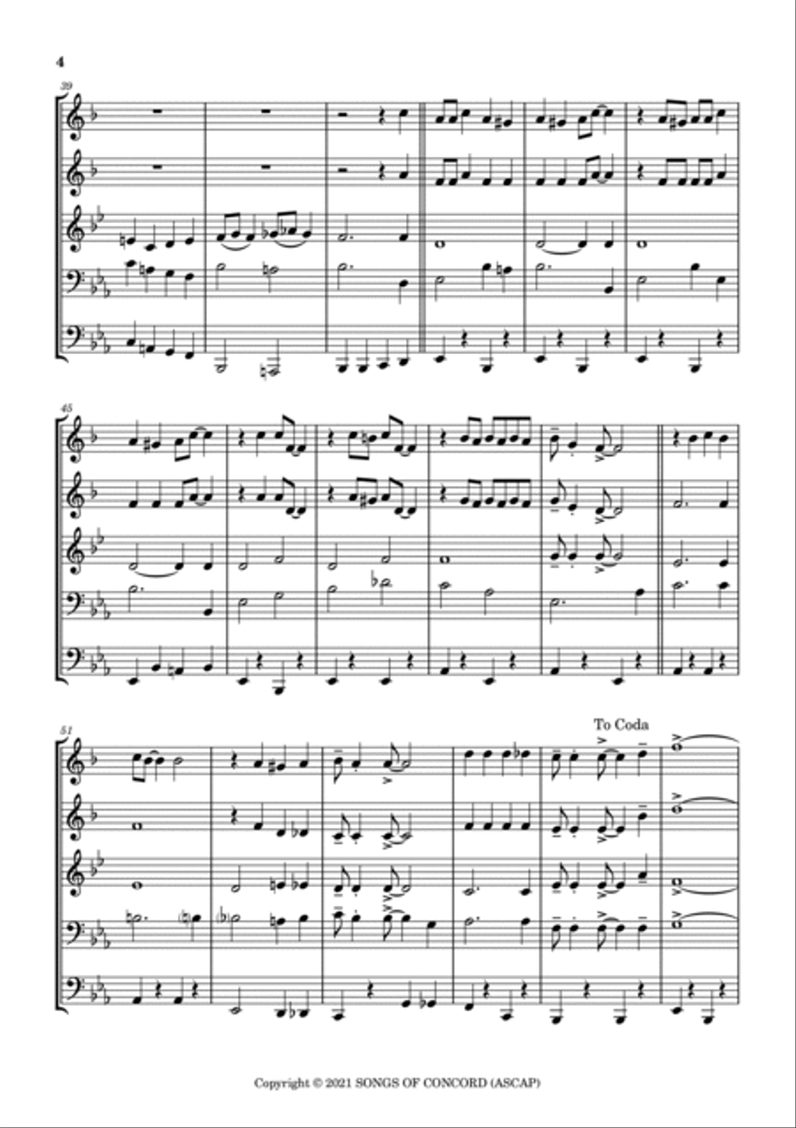 Yerba Buena Strut Yerba Buena Strut Brass Ensemble scores gallery preview page 5