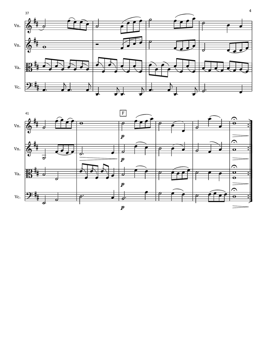 Beauty And The Beast String Quartet scores gallery preview page 4